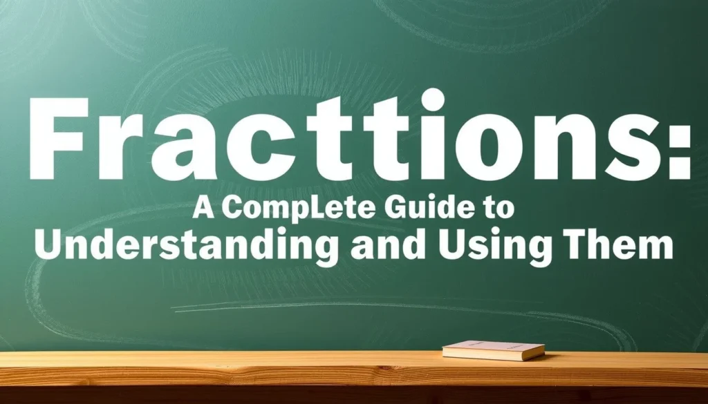 fractions — Fractions: A Complete Guide to Understanding and Using Them