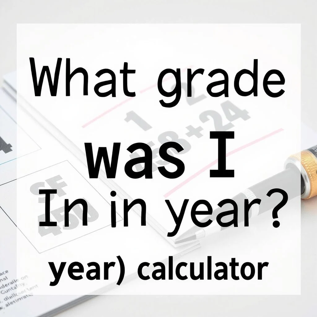what grade was i in year calculator illustration